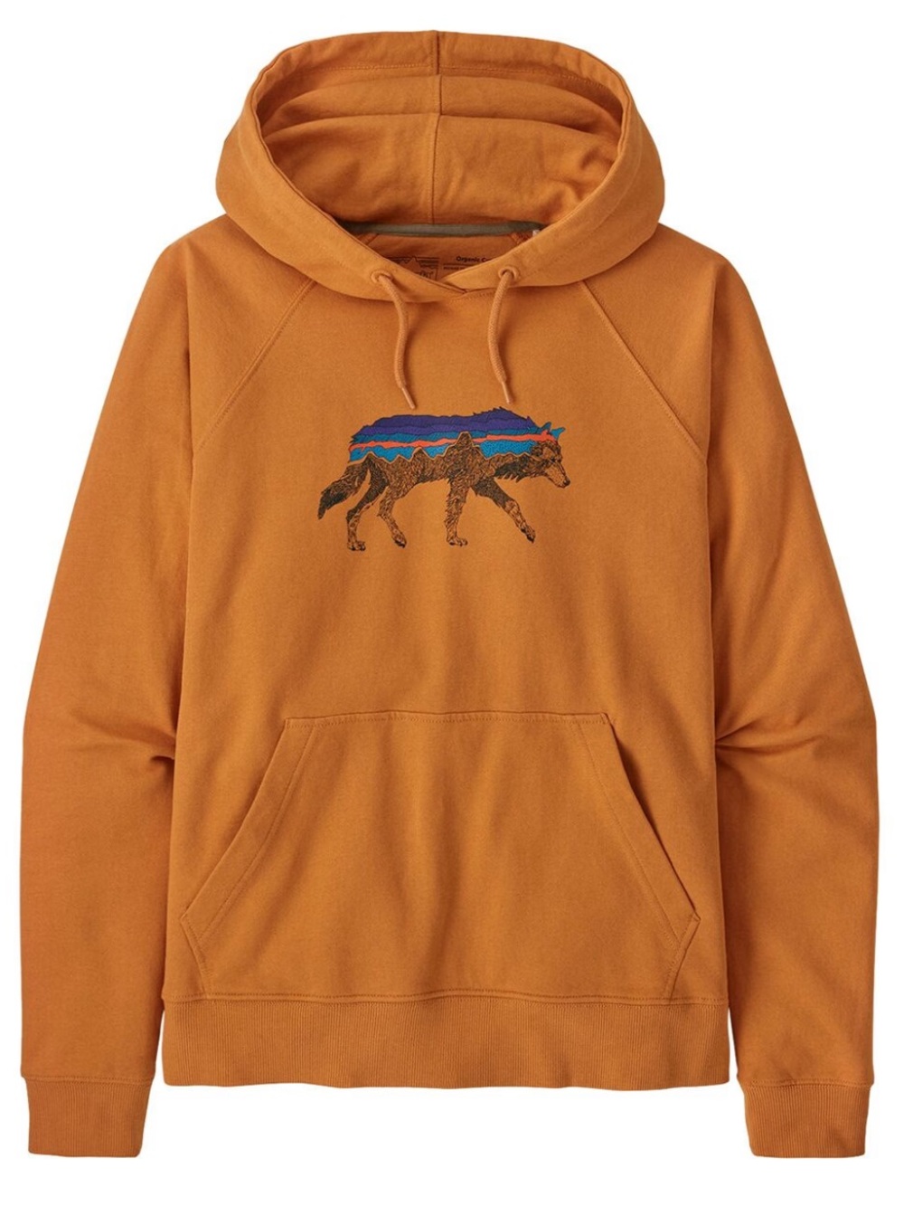 Patagonia Back For Good Organic Hoodie Cloudberry Orange Wolf Women’s Small Exc.